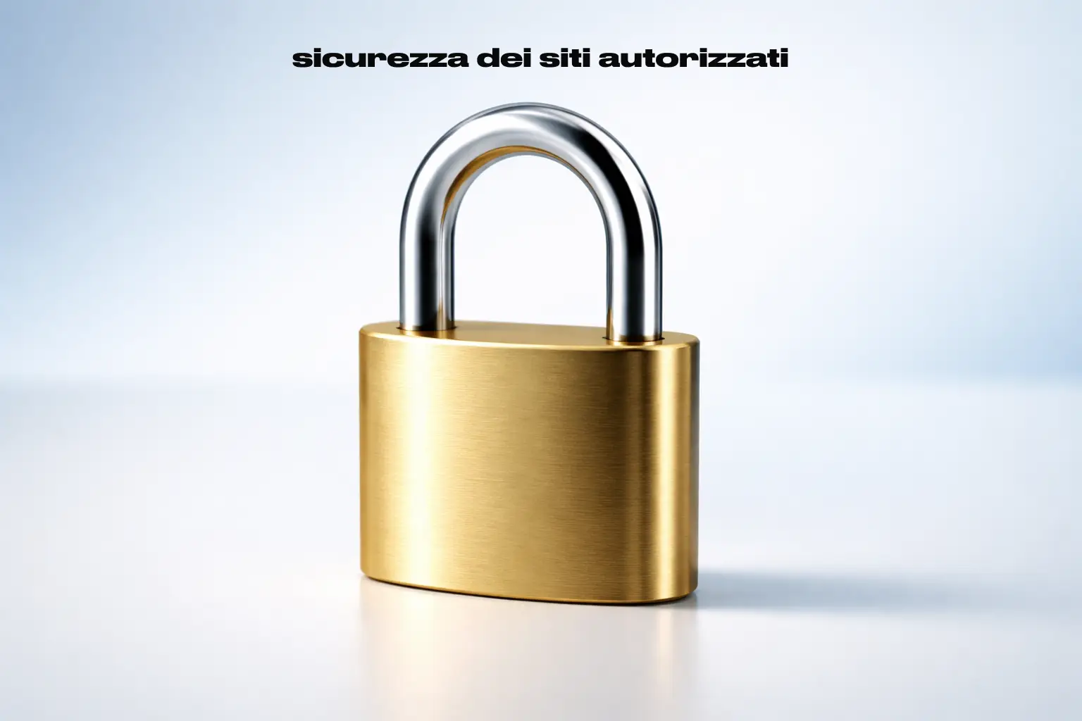 Lucchetto digitale che rappresenta la sicurezza dei siti autorizzati