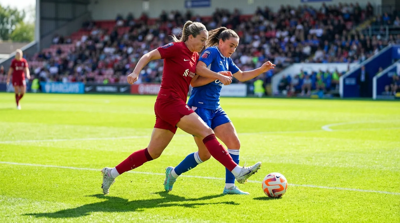 Calciatrici in azione durante una partita di calcio femminile su un campo verde
